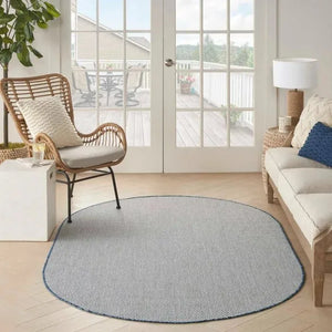 Courtyard COU01 Ivory/Blue Rug