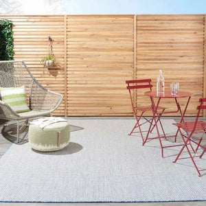Courtyard COU01 Ivory/Blue Rug