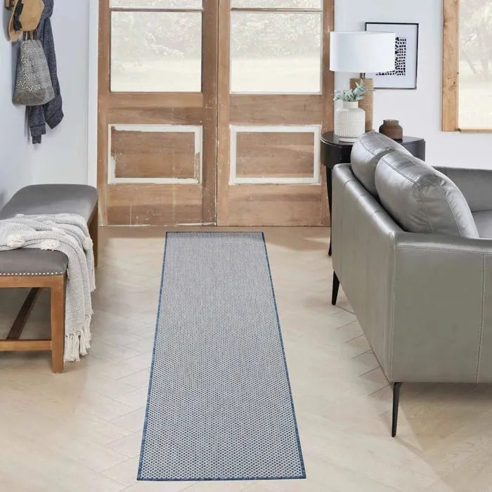 Courtyard COU01 Ivory/Blue Rug