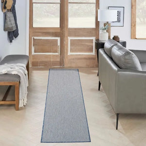 Courtyard COU01 Ivory/Blue Rug