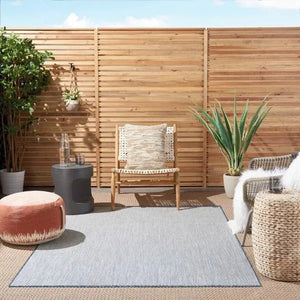 Courtyard COU01 Ivory/Blue Rug