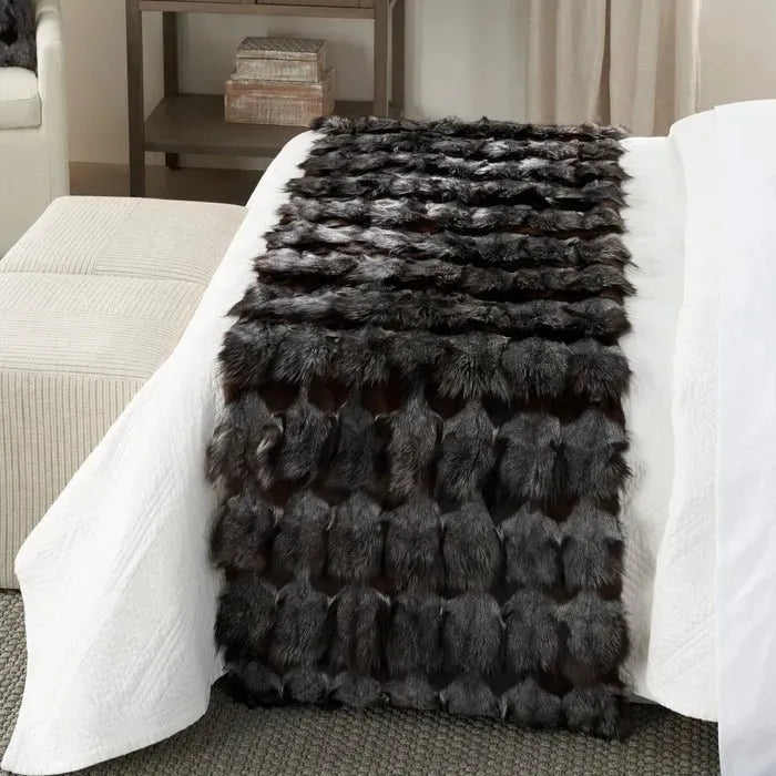 Couture Fur F7108 Dark Grey Throw Blanket