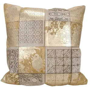 Couture Nat Hide S6078 Beige/Gold Pillow