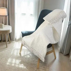 Cozy Throw Lr05291 Ivory Throw Blanket