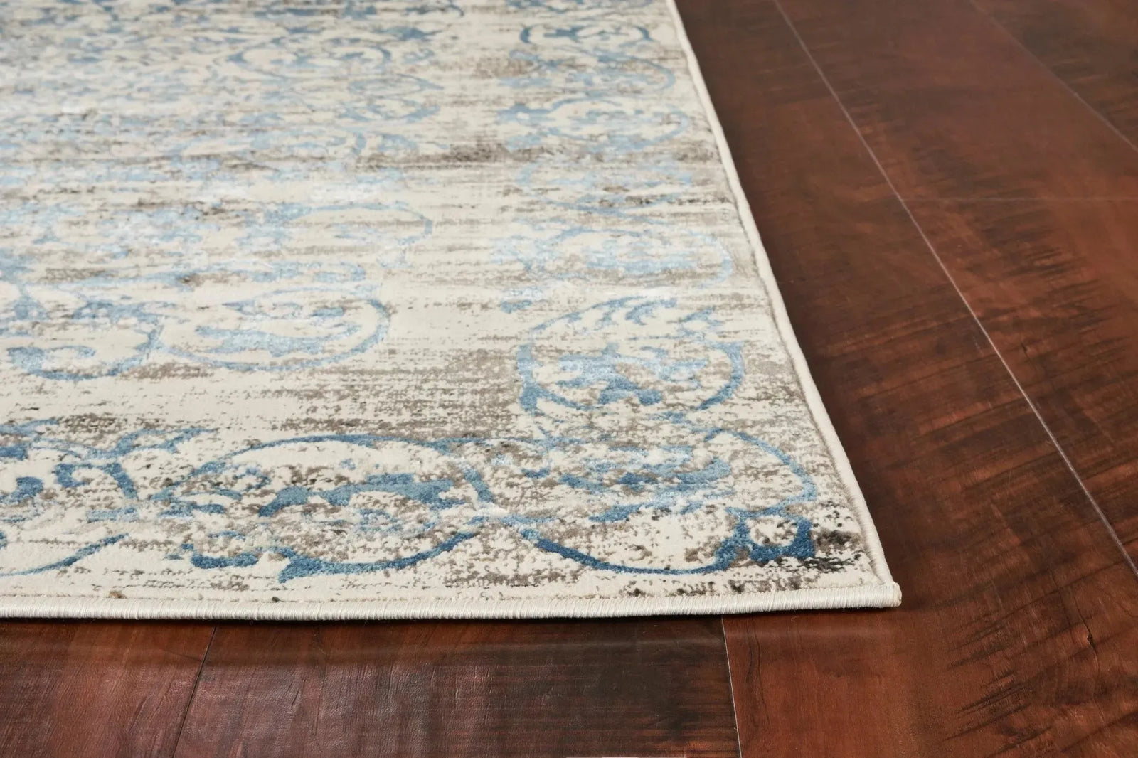 Crete 6503 Courtyard Ivory/Blue Rug