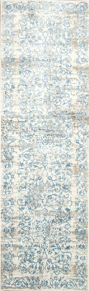 Crete 6503 Courtyard Ivory/Blue Rug