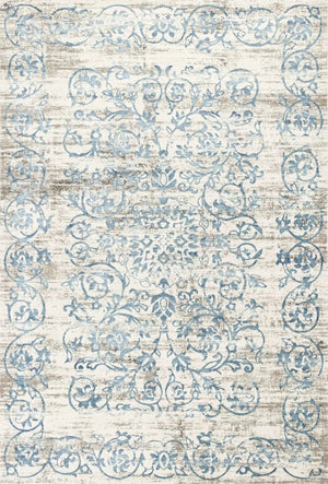 Crete 6503 Courtyard Ivory/Blue Rug