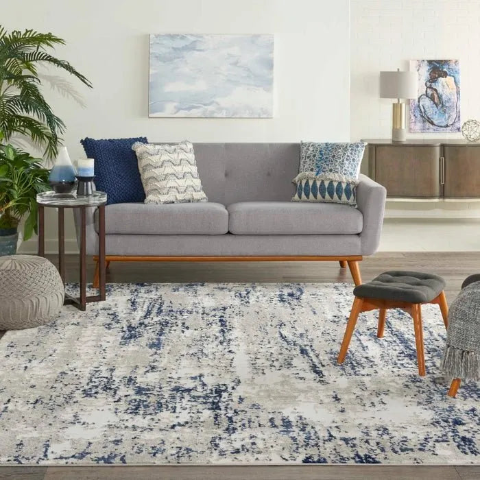 Cyrus CYR03 Ivory/Navy Rug