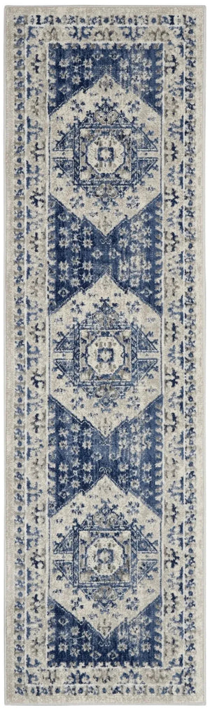 Cyrus CYR05 Ivory Blue Rug