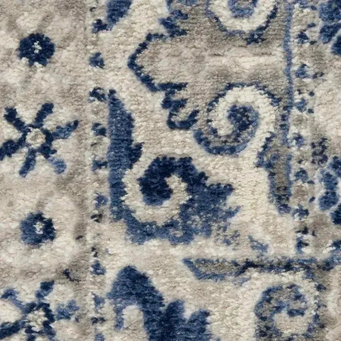 Cyrus CYR05 Ivory Blue Rug