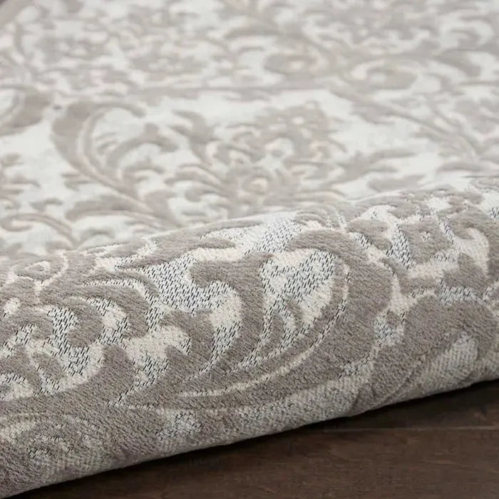 Damask DAS02 Ivory/Grey Rug