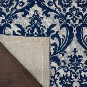 Damask DAS02 Ivory/Navy Rug