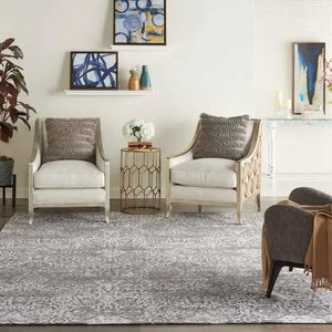 Damask DAS06 Dark Grey Rug