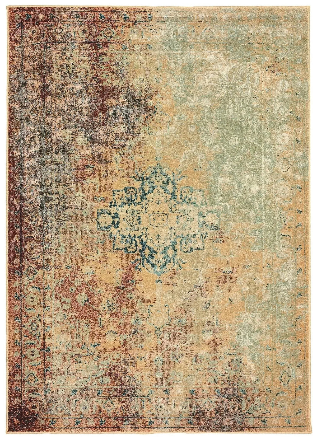Dawson 8324A Rust/ Gold Rug