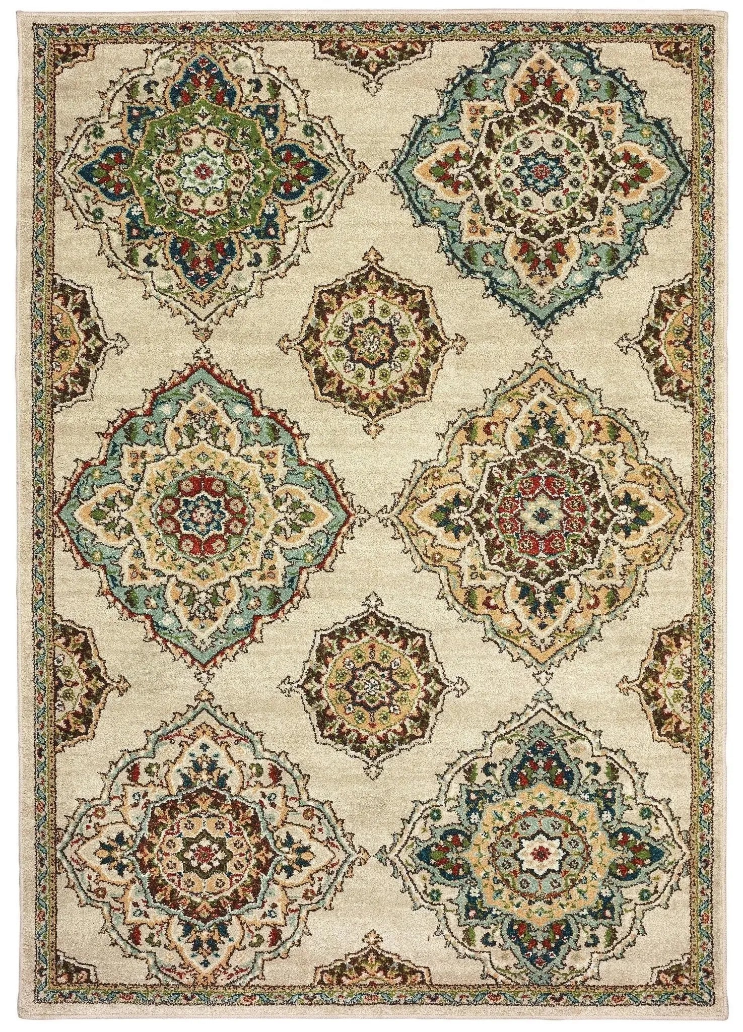 Dawson 8334A Beige/ Multi Rug