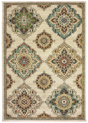 Dawson 8334A Beige/ Multi Rug
