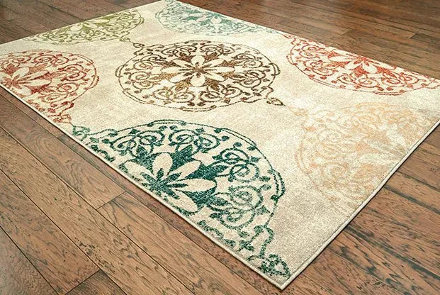 Dawson 8522B Ivory Multi Rug