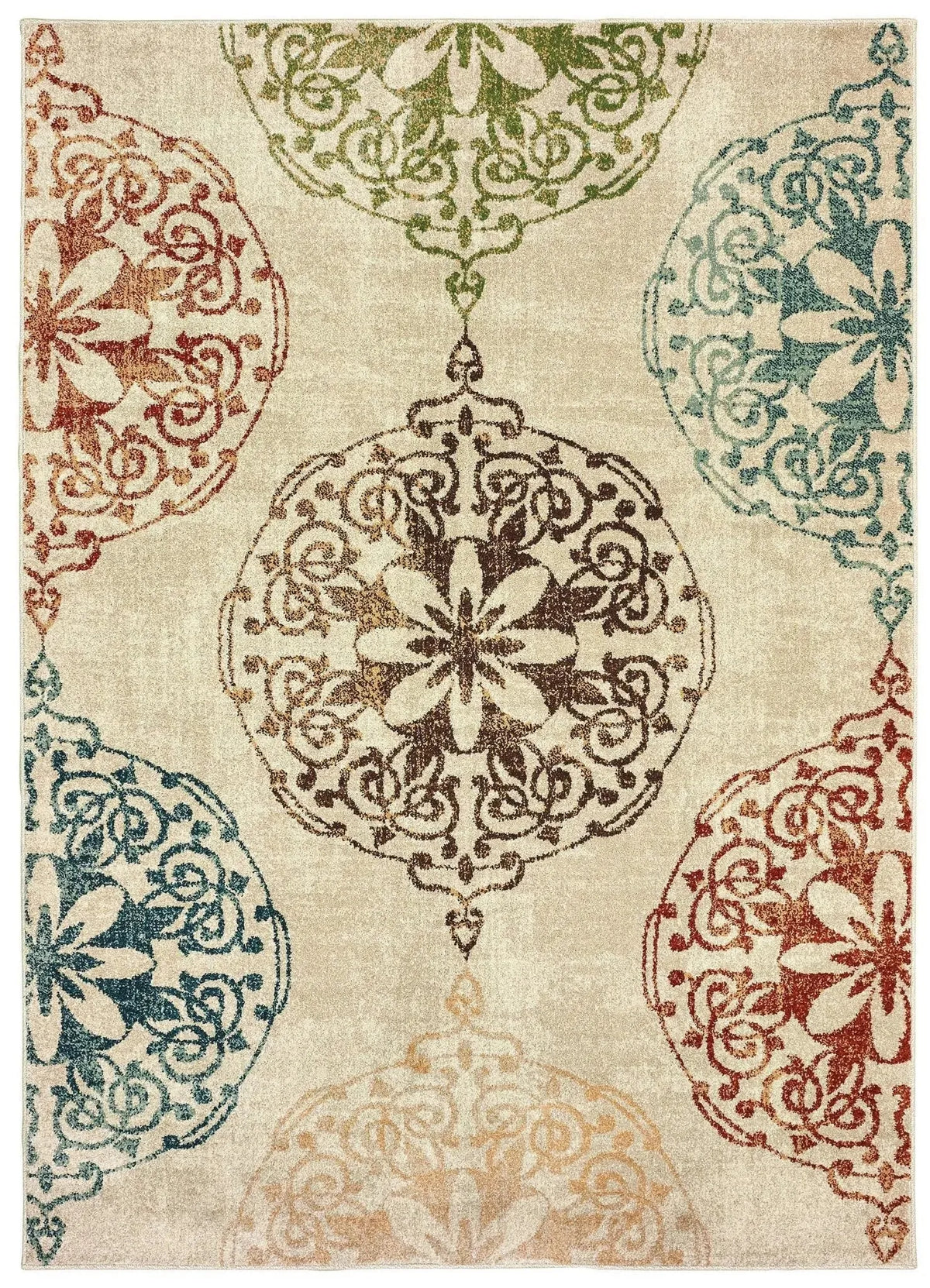 Dawson 8522B Ivory Multi Rug