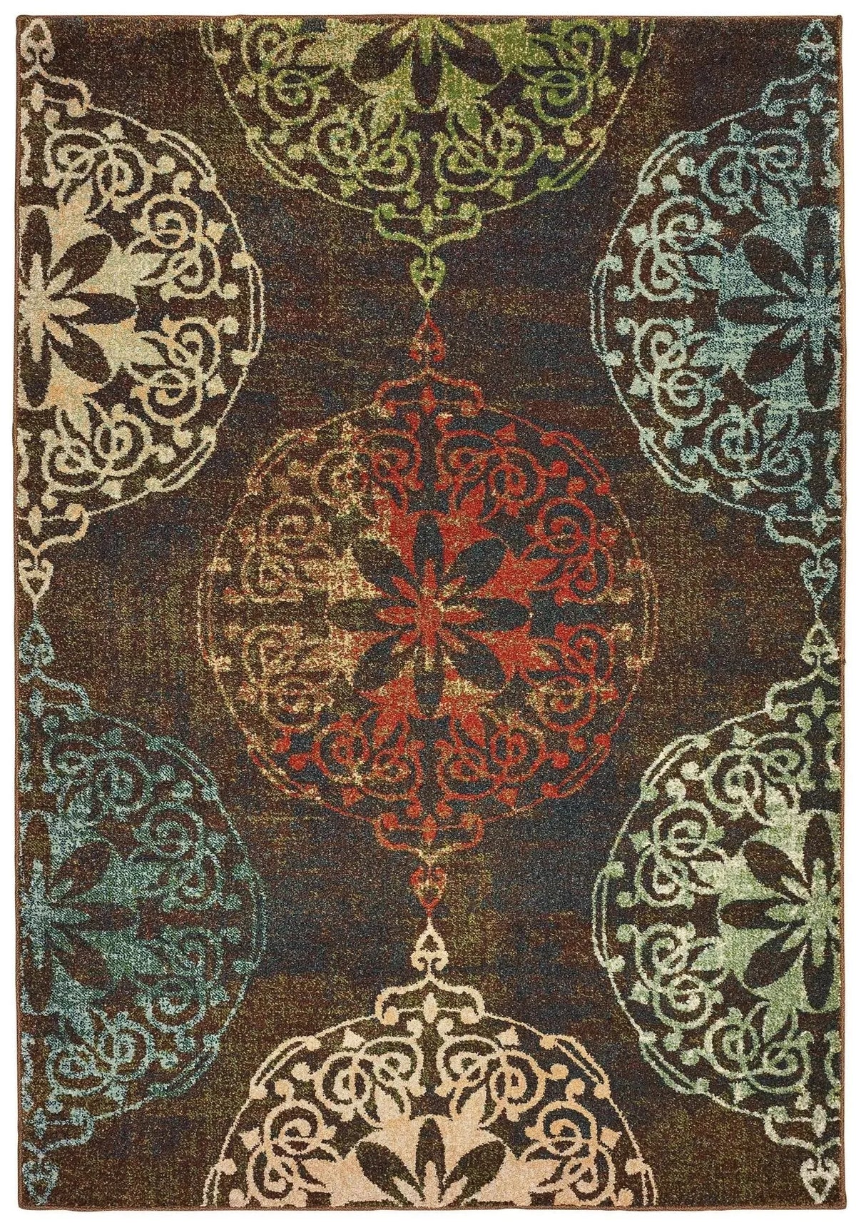 Dawson 8522C Brown/ Multi Rug