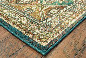 Dawson 8527A Teal/ Brown Rug