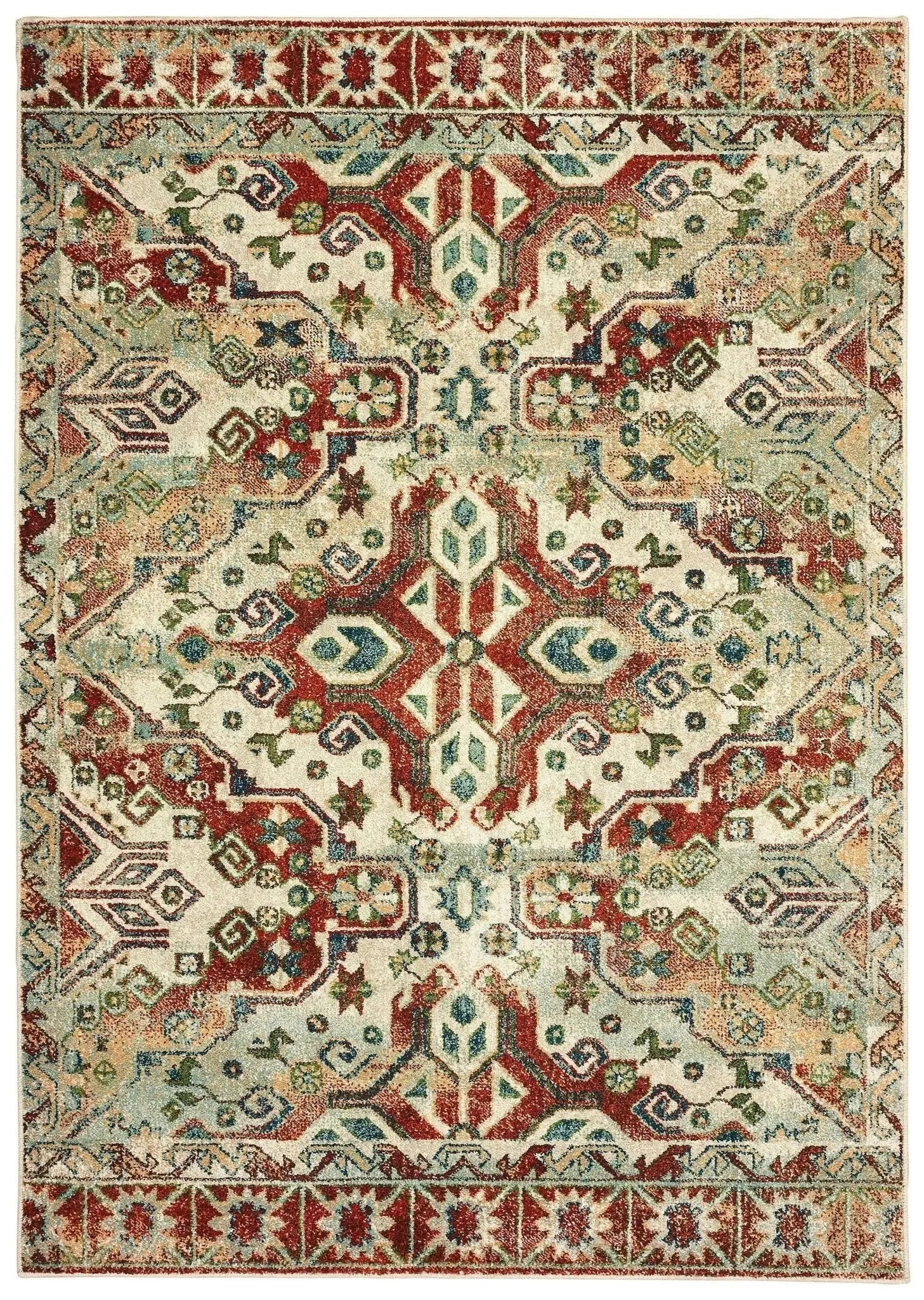 Dawson 8533A Rust/ Ivory Rug