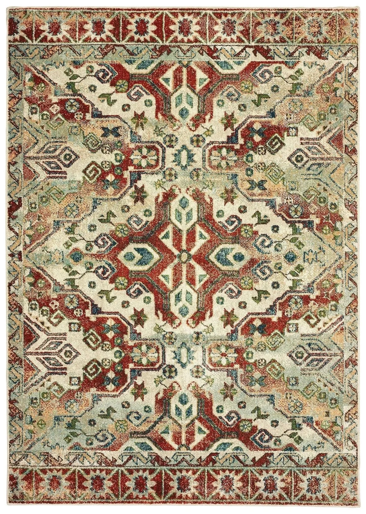 Dawson 8533A Rust/ Ivory Rug