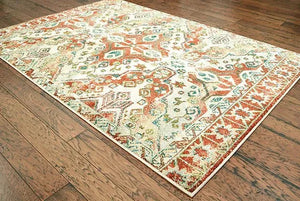 Dawson 8533A Rust/ Ivory Rug