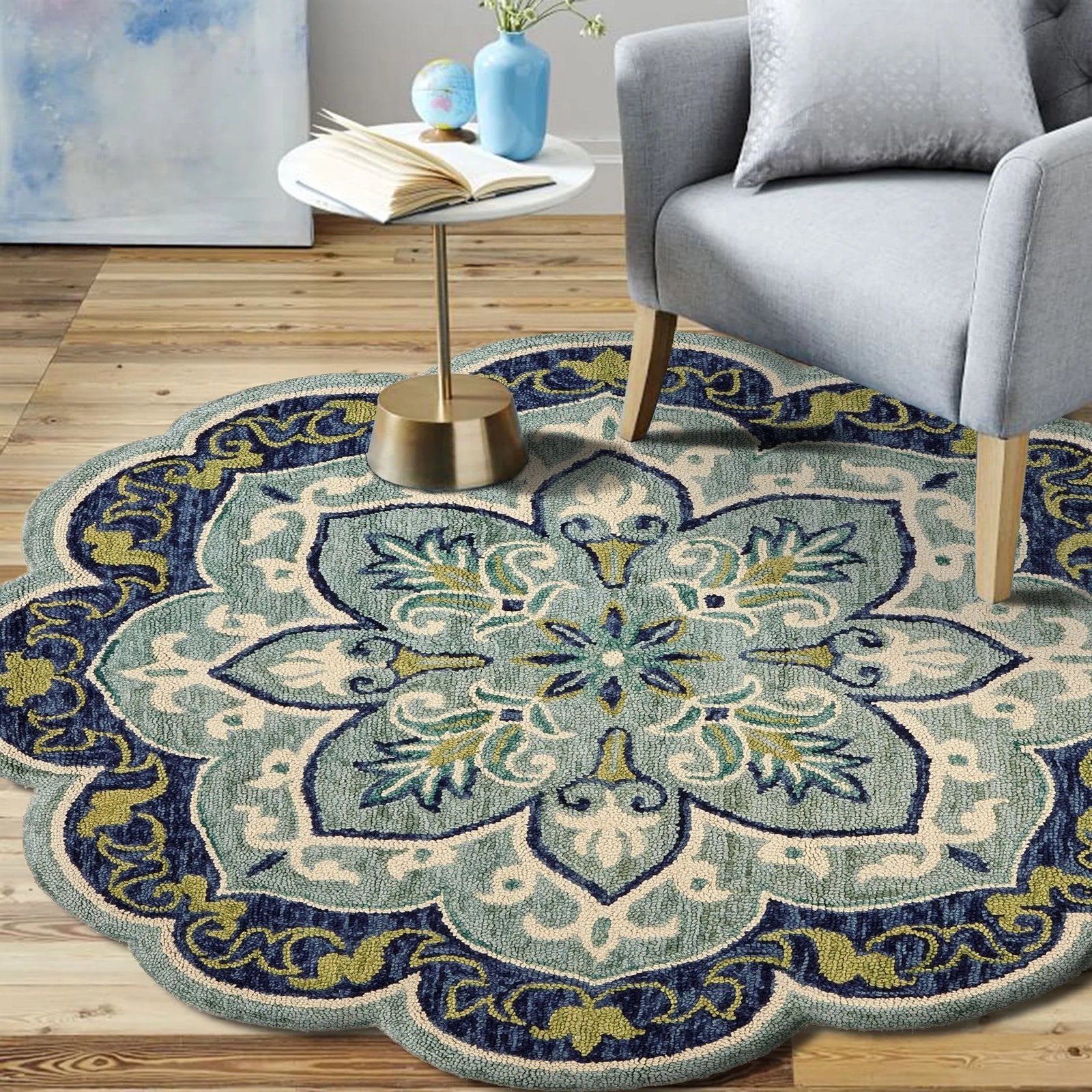 Dazzle LR54077 Teal Rug