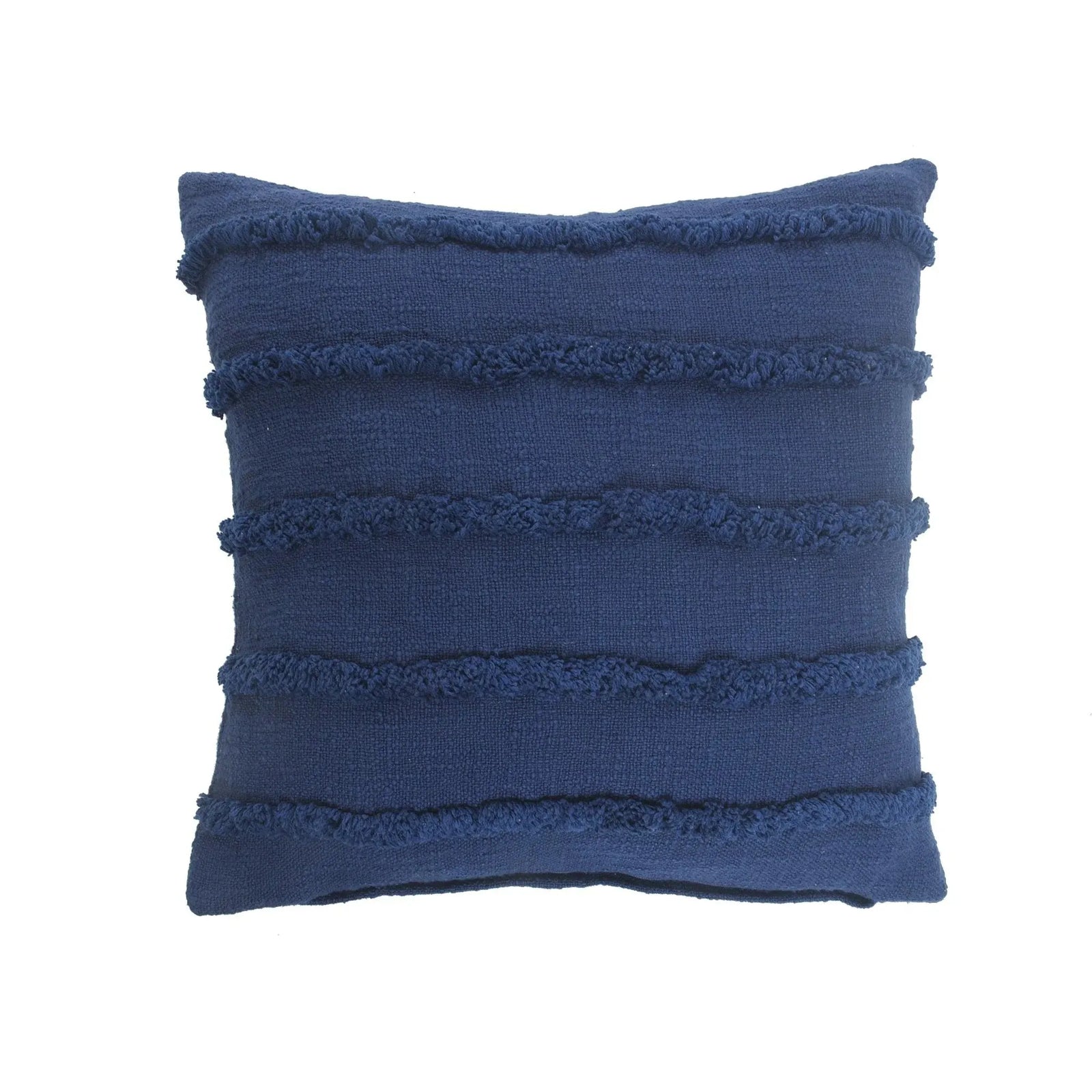 Deep Blue Overtufted Solid LR07513 Throw Pillow