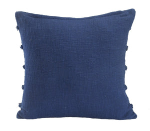 Deep Blue Overtufted Solid LR07513 Throw Pillow