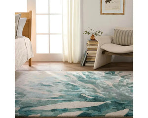 Delray DEL02 Green Rug Silver Pine Rug