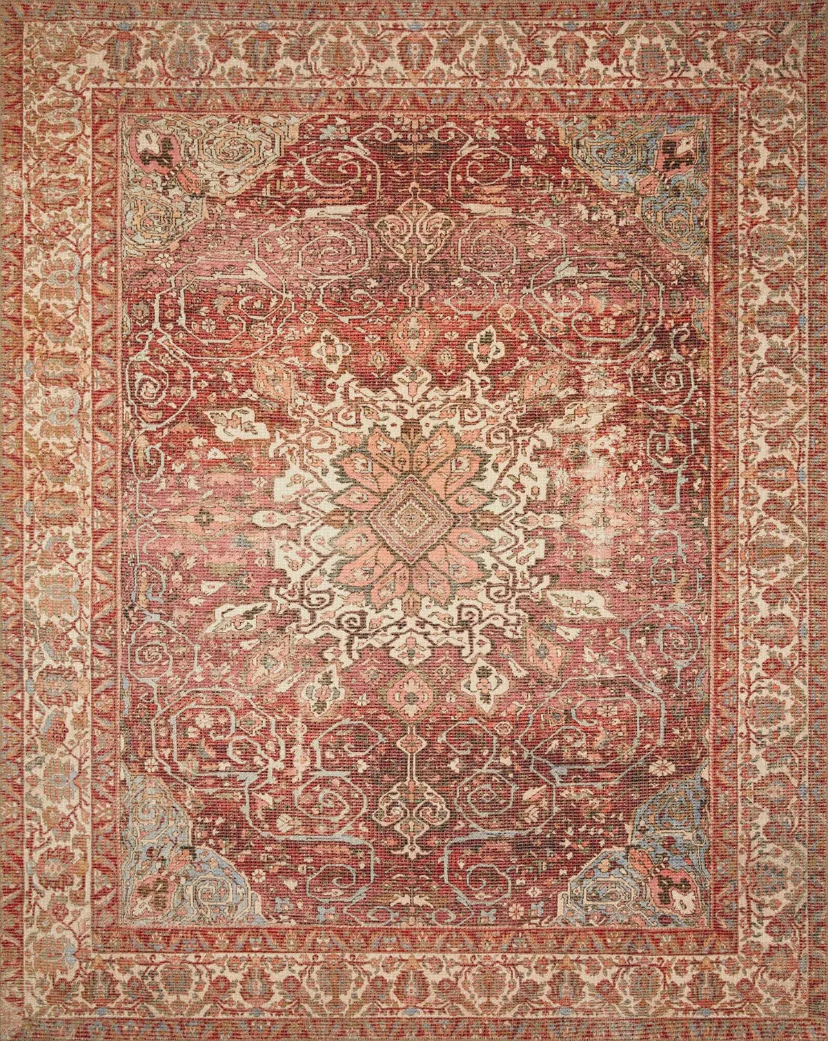 Deven DEV-07 Bordeaux/Multi Rug