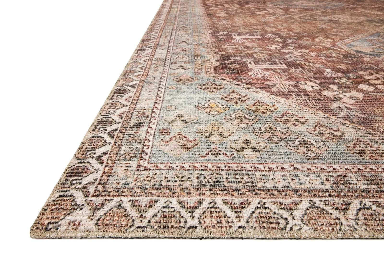 Deven DEV-08 Spice/Sky Rug