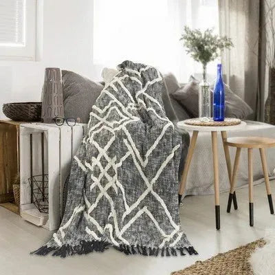 Diamond 80166BWT Black/White Throw Blanket