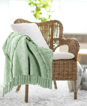 Diamond Lr80194 Light Green Throw Blanket
