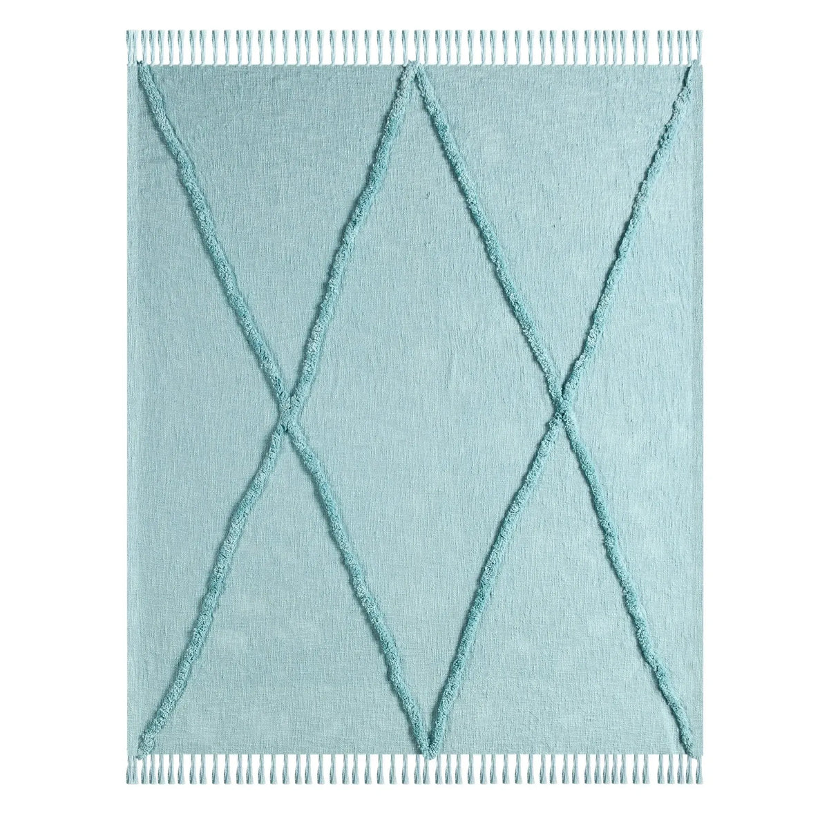 Diamond Lr80195 Aqua Sky Blue Throw Blanket