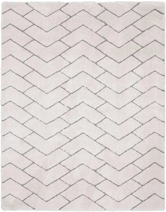 Dreamy Shag DRS03 Ivory/Grey Rug