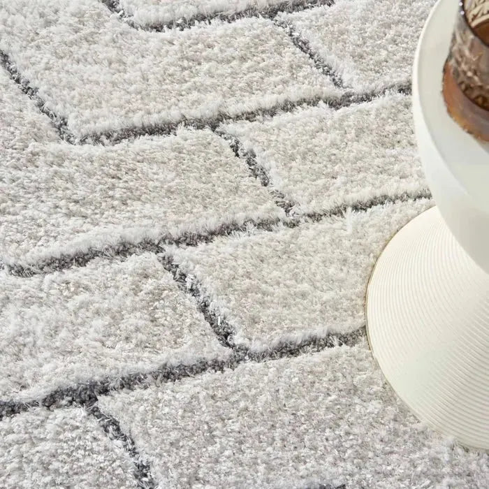 Dreamy Shag DRS03 Ivory/Grey Rug