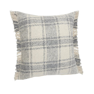 Drew Lr07624 White/Gray-Blue Pillow