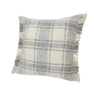 Drew Lr07624 White/Gray-Blue Pillow