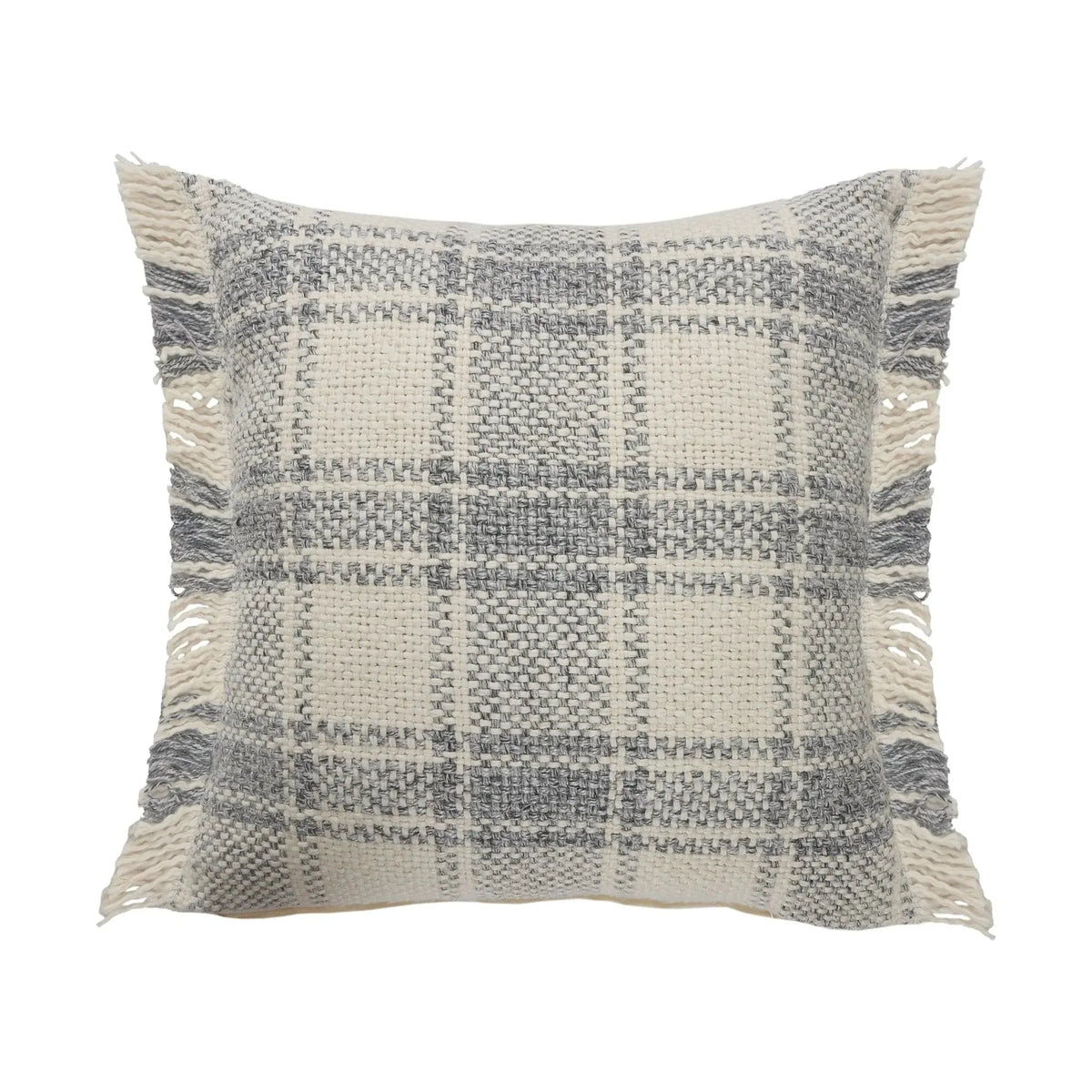 Drew Lr07624 White/Gray-Blue Pillow