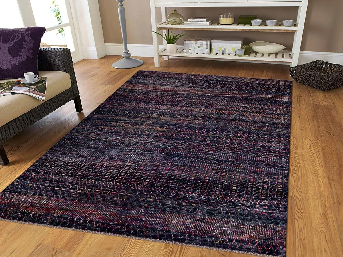 Durva Wool & Silk SC-25B Brown Rug
