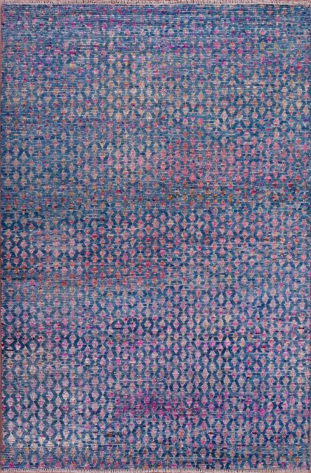 Durva Wool & Silk SC-30A Blue Rug