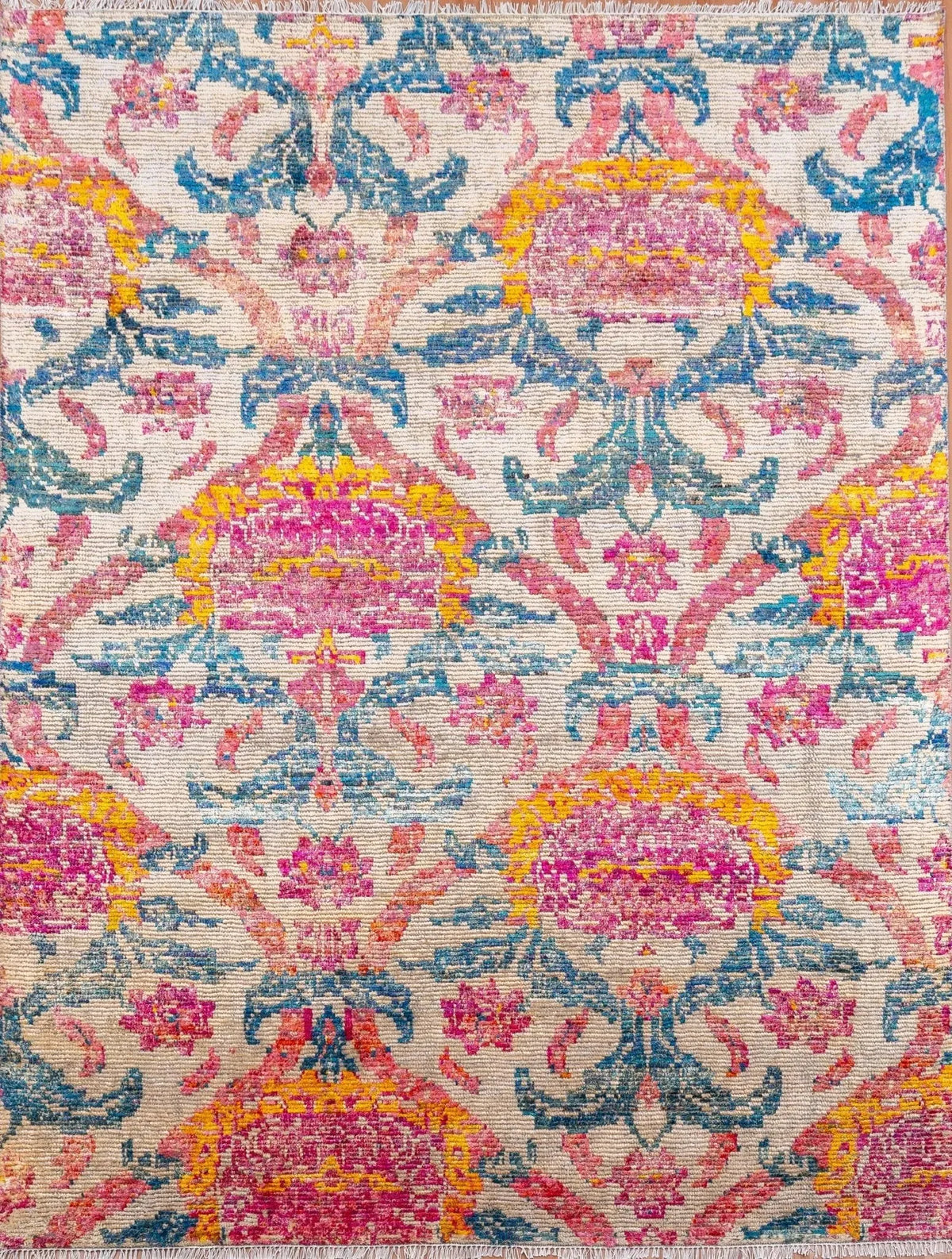 Durva Wool & Silk SC-71 White Rug