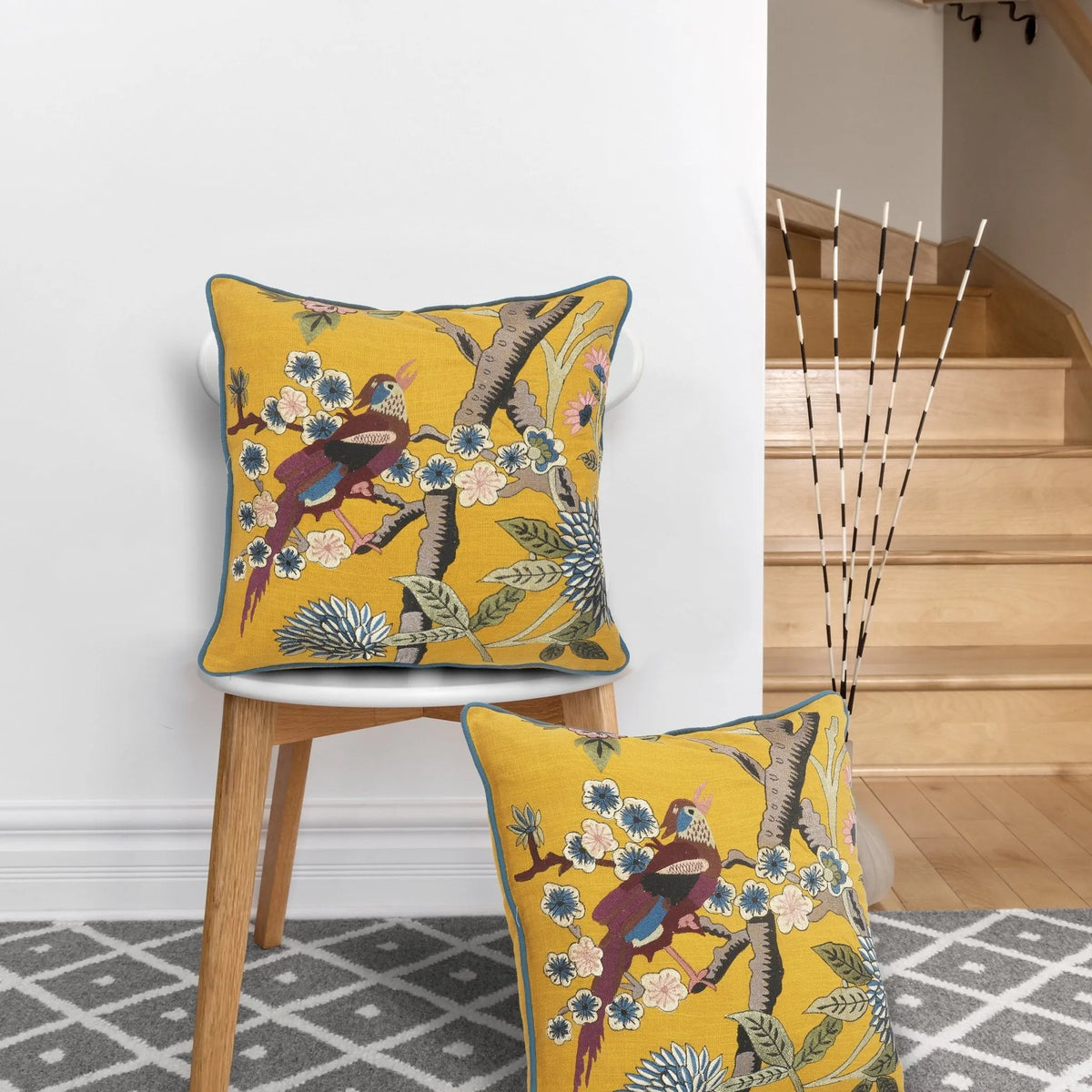 Dynasty Lr07494 Yellow/Multi Pillow