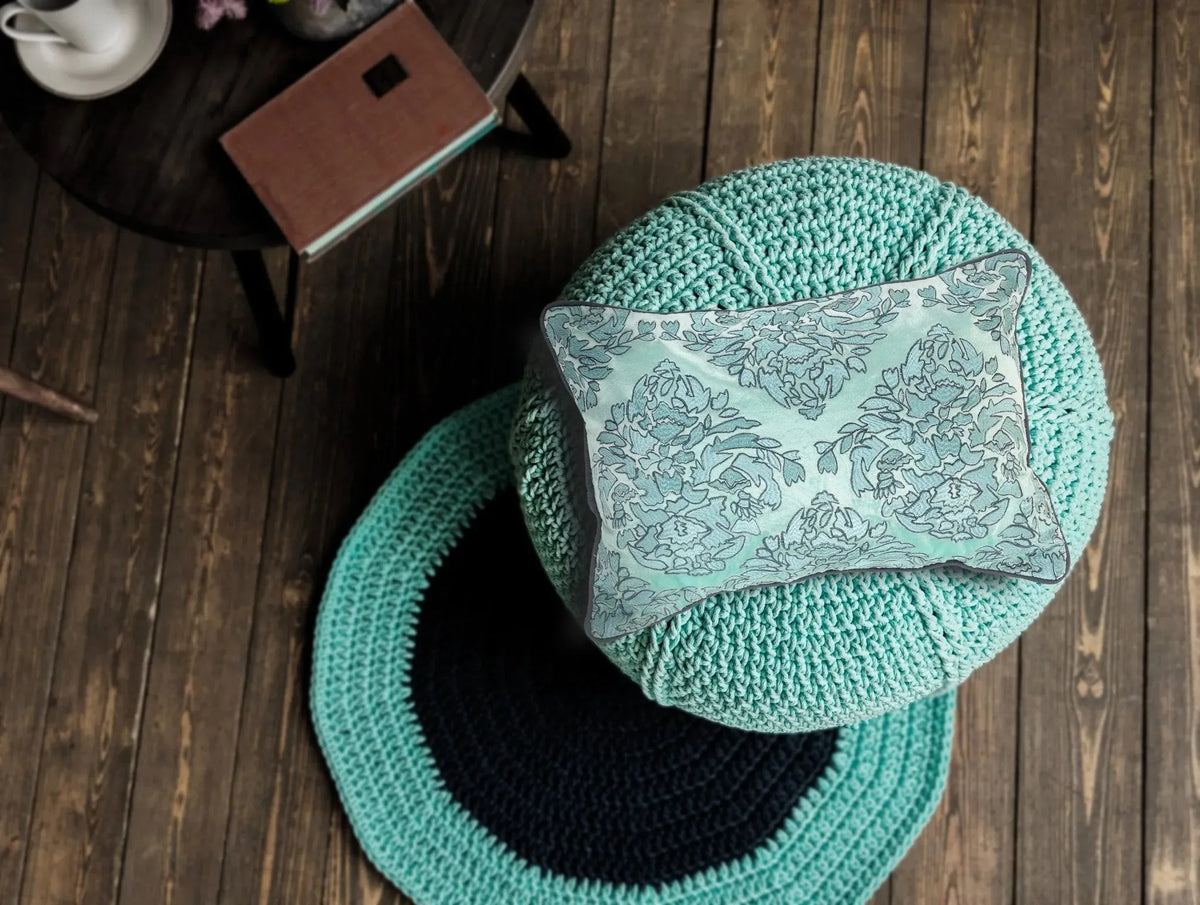 Dynasty Lr07505 Mint/Gray Pillow