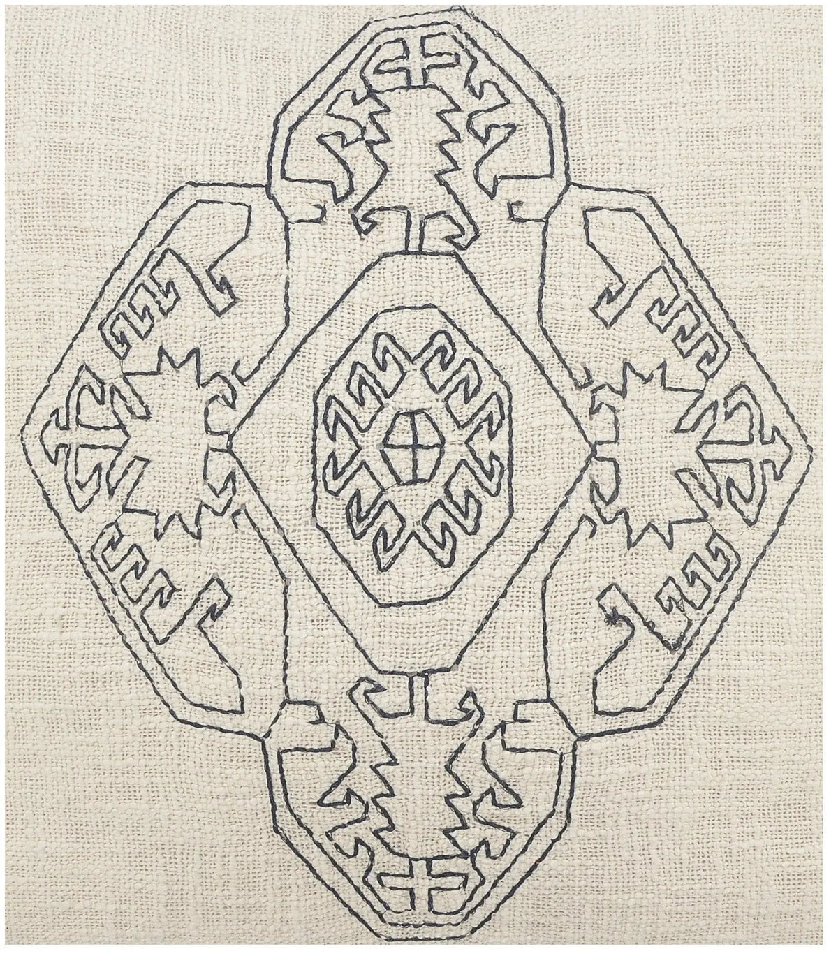 Dynasty Lr07667 Off-White/Navy Pillow