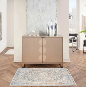 Elegant Heirlooms ELH01 Ivory/Blue Area Rug