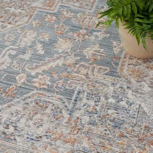 Elegant Heirlooms ELH01 Ivory/Blue Area Rug
