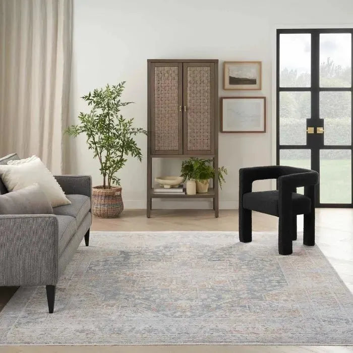 Elegant Heirlooms ELH01 Ivory/Blue Area Rug